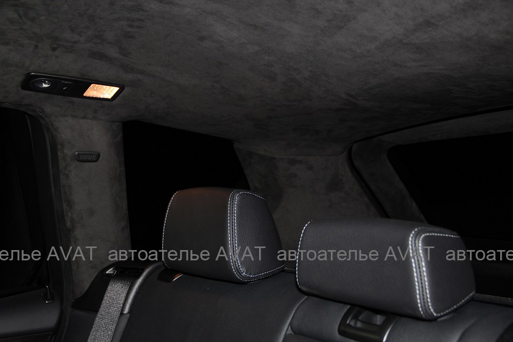 перетяжка потолка BMW X3 алькантарой